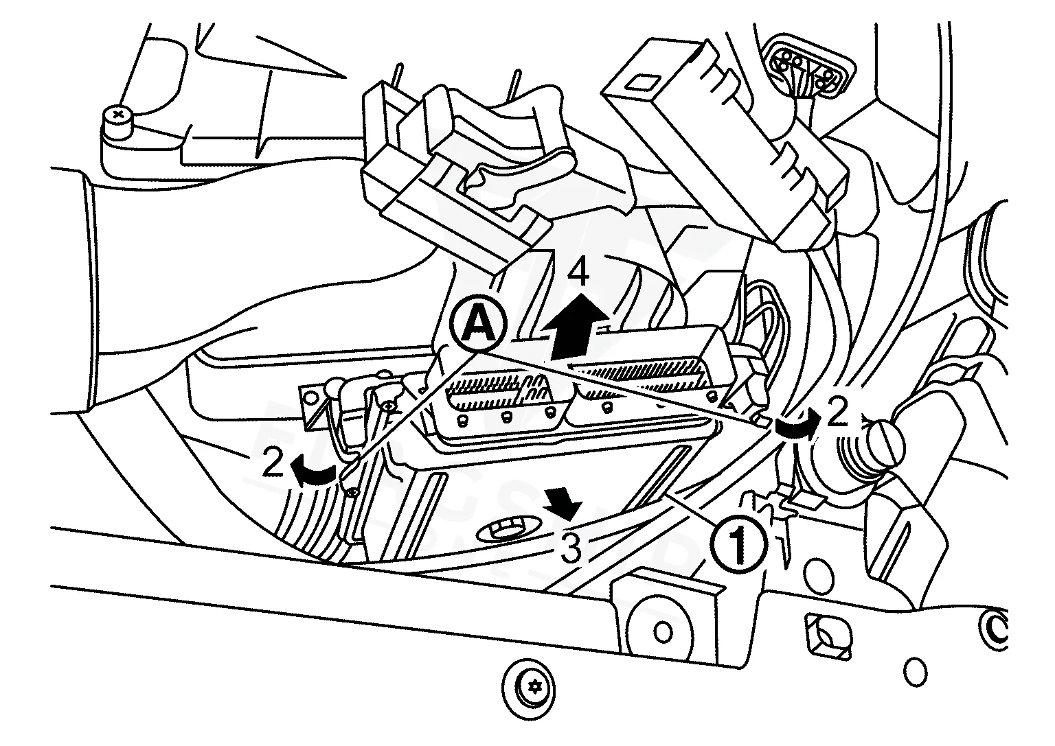 2018 Infiniti QX30 PCM location diagram