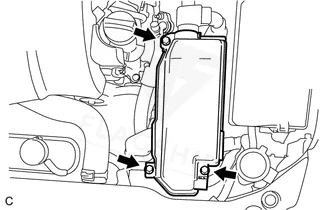 Figure from the factory control-module removal procedure for the 2018 Lexus IS350