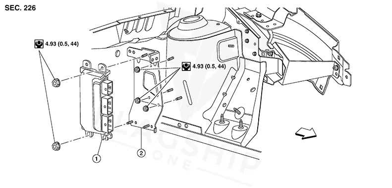 2018 Nissan Kicks PCM location diagram