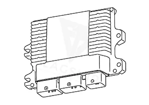 Factory location diagram for the 2019 Infiniti QX50 engine control module