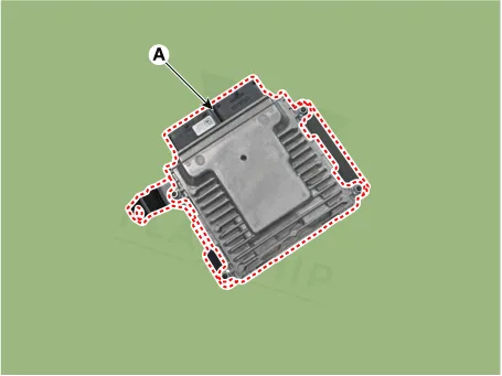 Factory location diagram for the 2020 Kia Soul engine control module