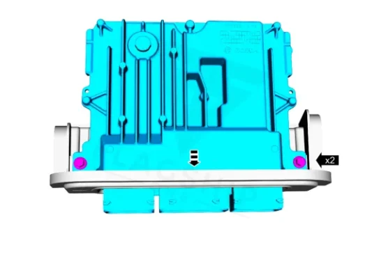 Figure from the factory control-module removal procedure for the 2020 Lincoln Nautilus