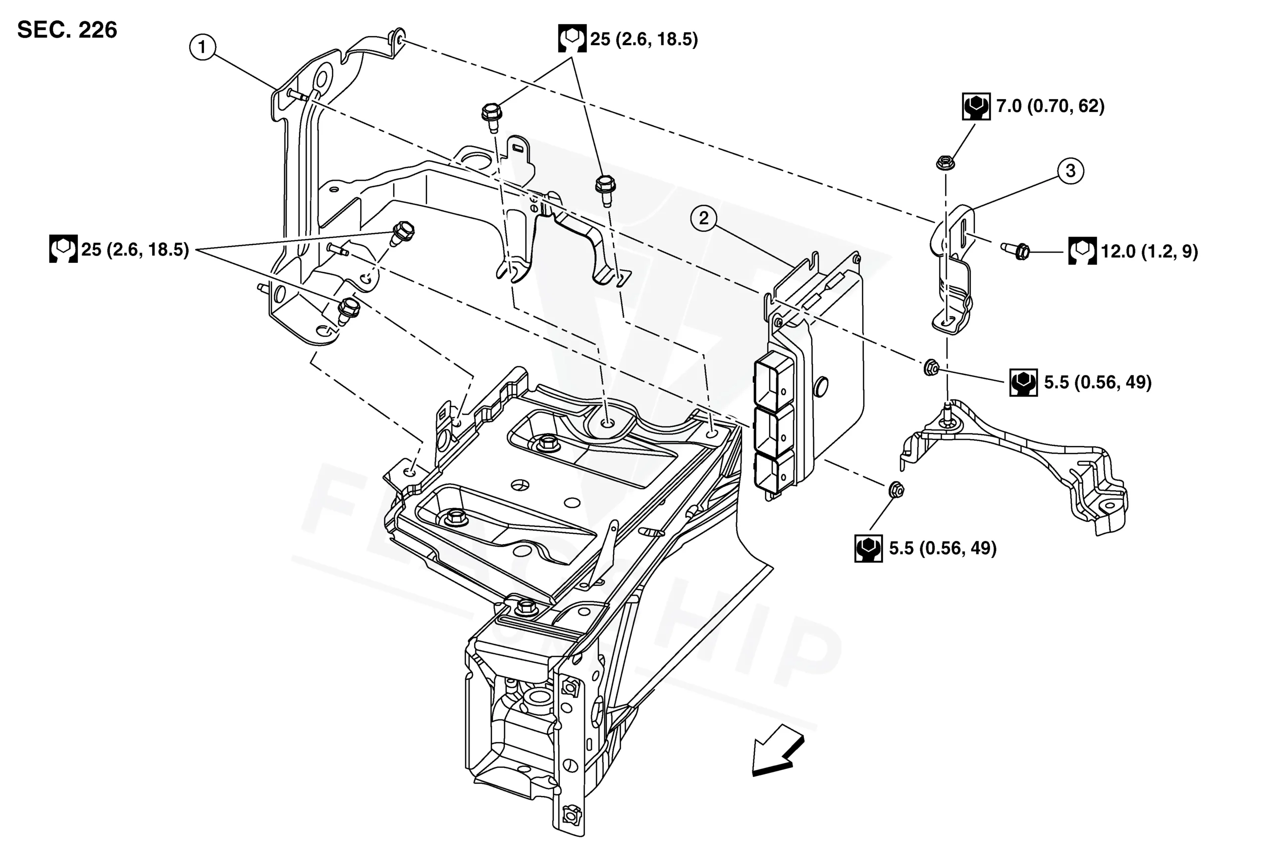 2020 Nissan Murano PCM location diagram