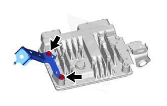 Figure from the factory control-module removal procedure for the 2020 Toyota Corolla Hybrid