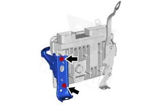 Figure from the factory control-module removal procedure for the 2020 Toyota Highlander