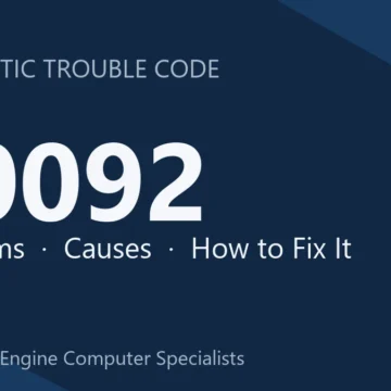 B0092 Code Symptoms, Causes, Diagnosis, Repair & Cost Overview