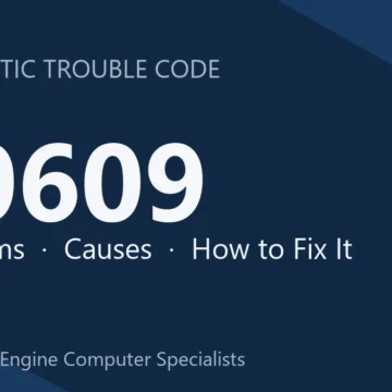 C0609 Code Symptoms, Causes, Diagnosis and Repair Guide Procedure