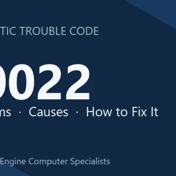 P0022 Code Symptoms, Causes, Diagnosis & Complete Repair Guide