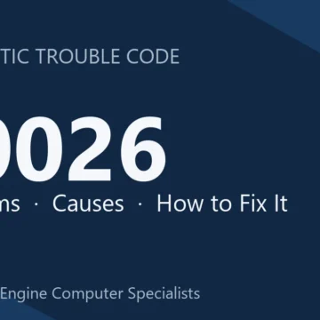P0026 Code Symptoms, Causes, Diagnosis & Repair, Reprogramming Guide