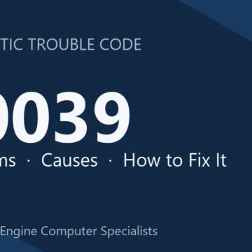 P0039 Code Symptoms, Causes, Diagnosis, Cost & Repair Overview