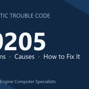 P0205 Code Symptoms, Causes, Diagnosis, Repair & Reprogramming Costs