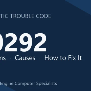 P0292 Code Symptoms, Causes, Diagnosis and Complete Repair Guide
