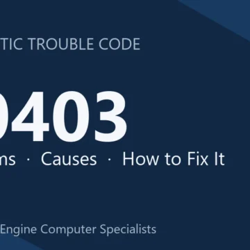 P0403 Code Symptoms, Causes, Diagnosis & Repair Guide Overview