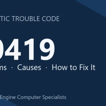 P0419 Code Symptoms, Causes, Diagnosis, Repair Costs & Safety