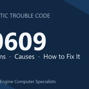 P0609 Code Symptoms, Causes, and Repair Steps for PCM module failure