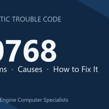 P0768 Code Symptoms, Diagnosis, Causes, Cost & Repair Guide Manual