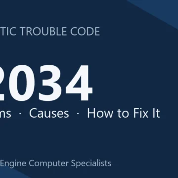P2034 Code Symptoms, Causes, Diagnosis and Repair Cost Breakdown