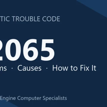 P2065 Code Symptoms, Causes, Diagnosis and Repair Step-by-Step Guide