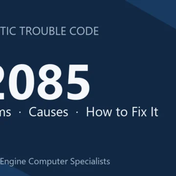 P2085 Code Symptoms, Causes, and Repair Procedures Guide DIY Tips