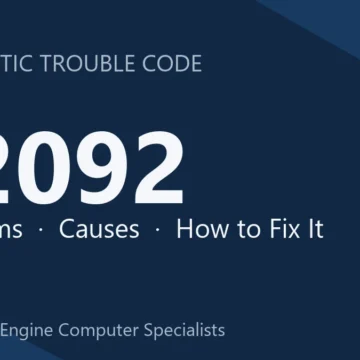 P2092 Code Symptoms, Causes, Diagnosis & Comprehensive Repair Guide