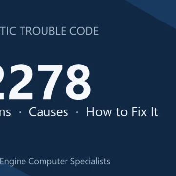 P2278 Code Symptoms, Causes, Diagnostic Steps & Repair Costs