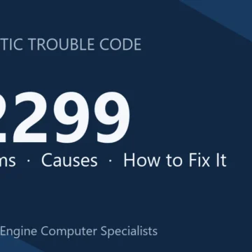 P2299 Code Symptoms, Causes, Safety Risks & Repair Cost Estimate