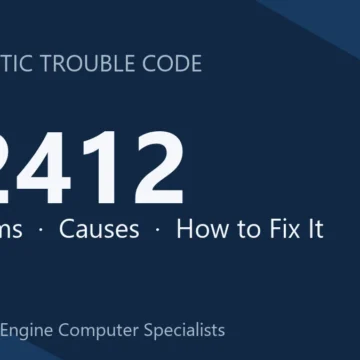 P2412 Code Symptoms, Causes, Diagnosis, Repair & Cost Estimates Guide