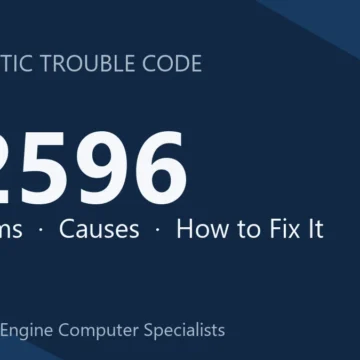 P2596 Code Symptoms, Causes, Diagnostic Steps, Cost & Safety