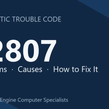 P2807 Code Symptoms, Causes, Diagnosis, Repair & Programming Costs