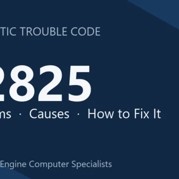 P2825 Code Symptoms, Causes, Diagnosis & Repair Guide – Step-by-Step