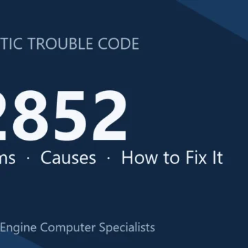 P2852 Code Symptoms, Causes, Diagnosis and Repair Costs DIY Tips
