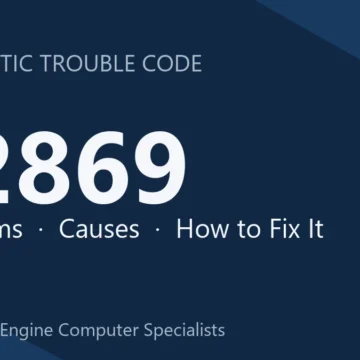 P2869 Code Symptoms, Causes, Diagnosis & Repair Costs and Labor