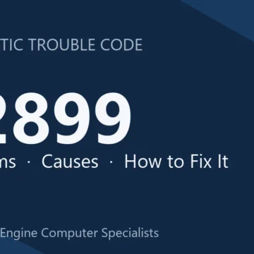 P2899 Code Symptoms, Causes, Diagnosis & Repair and Reflash Guide
