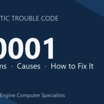 U0001 Code Symptoms, Causes, Diagnosis, Repair Steps & Costs
