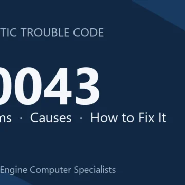 U0043 Code Symptoms, Causes, Diagnosis, Repair & Cost Guide Estimates