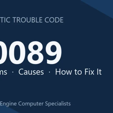 U0089 Code Symptoms, Causes, Diagnosis & Repair Guide Full Details