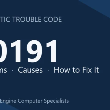 U0191 Code Symptoms, Causes, Diagnosis and Repair Guide for Engine
