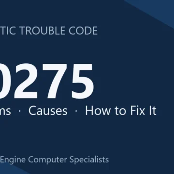U0275 Code Symptoms, Causes, Diagnosis & Repair Procedures Guide