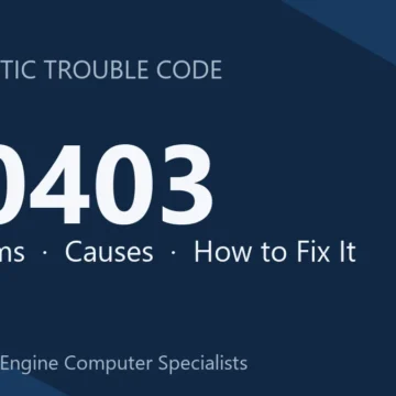U0403 Code Symptoms, Causes, Diagnosis & Repair & Reprogramming Guide