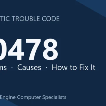 U0478 Code Symptoms, Causes, Diagnosis and Repair Guide Overview
