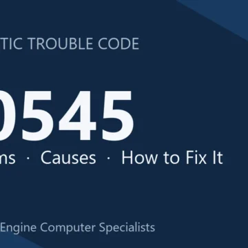 U0545 Code Symptoms, Causes, Diagnosis, Repair & Reprogramming Guide