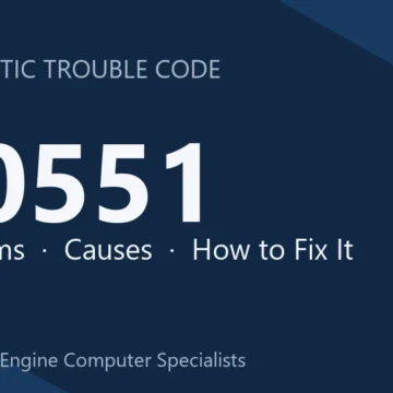 U0551 Code Symptoms, Causes, Diagnostic Guide & Repair Cost Estimate