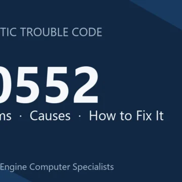 U0552 Code Symptoms, Causes, and Repair Procedures Guide for PCM