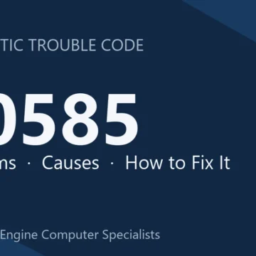 U0585 Code Symptoms, Causes, Diagnosis & Repair Guide for Engine