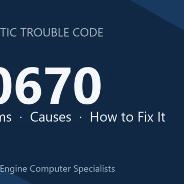 U0670 Code Symptoms, Causes, Diagnosis & Repair Cost Guide Tips