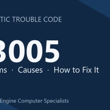 U3005 Code Symptoms, Causes, Diagnosis and Repair with Programming