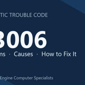 U3006 Code Symptoms, Causes, Diagnosis, Repair & Reprogramming Costs