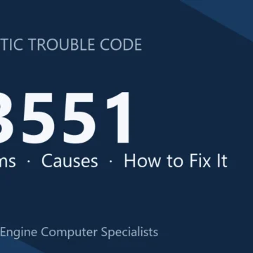 U3551 Code Symptoms, Causes, Diagnosis & Repair & Reprogramming
